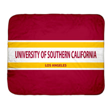  Collegiate Stripe Sherpa Throw Blanket