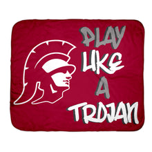  Play Like A Trojan Sherpa Throw Blanket