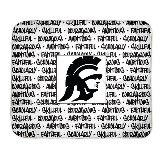Traits Of A Trojan Sherpa Throw Blanket