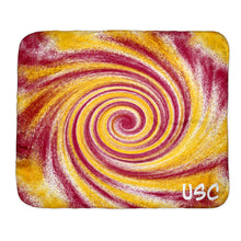 Tie Dye Swirl Sherpa Throw Blanket